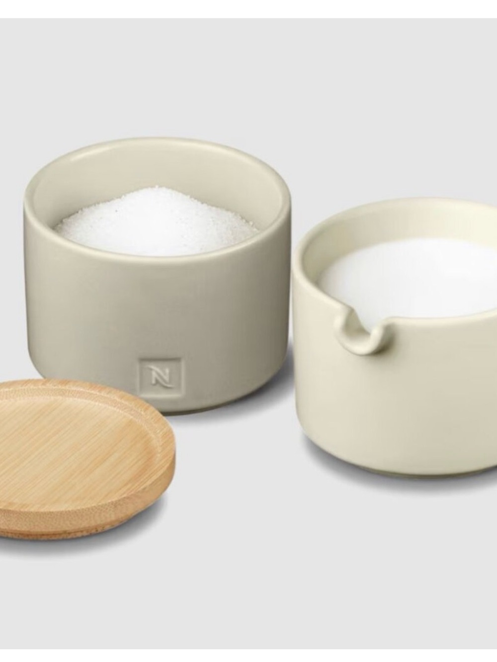 Free with purchase - nespresso stackable milk and sugar serving set